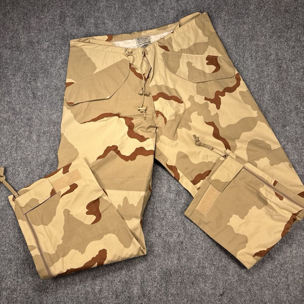 Vintage 2003 Rothco HYVET Desert Camo Cold Weather Pants M Regular Full Zip